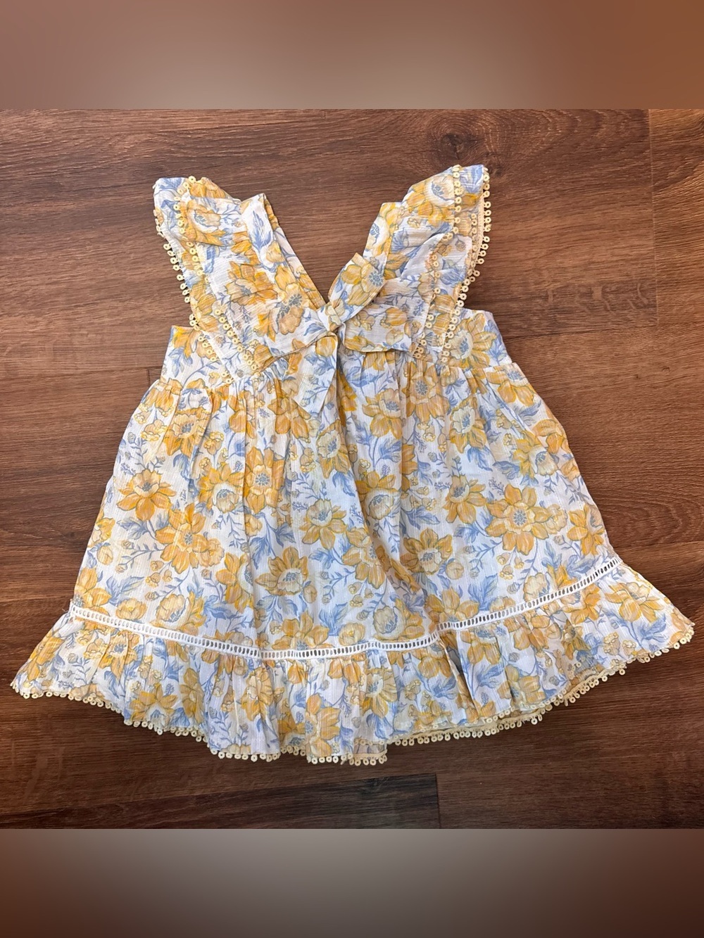 Sincerely Jules Girls 18 Months Yellow Floral Dress Spring Summer Cotton - Picture 2 of 7